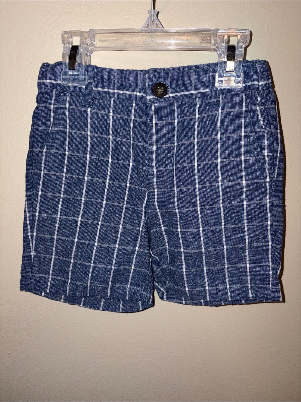 Janie and Jack Navy Blue Windowpane Shorts